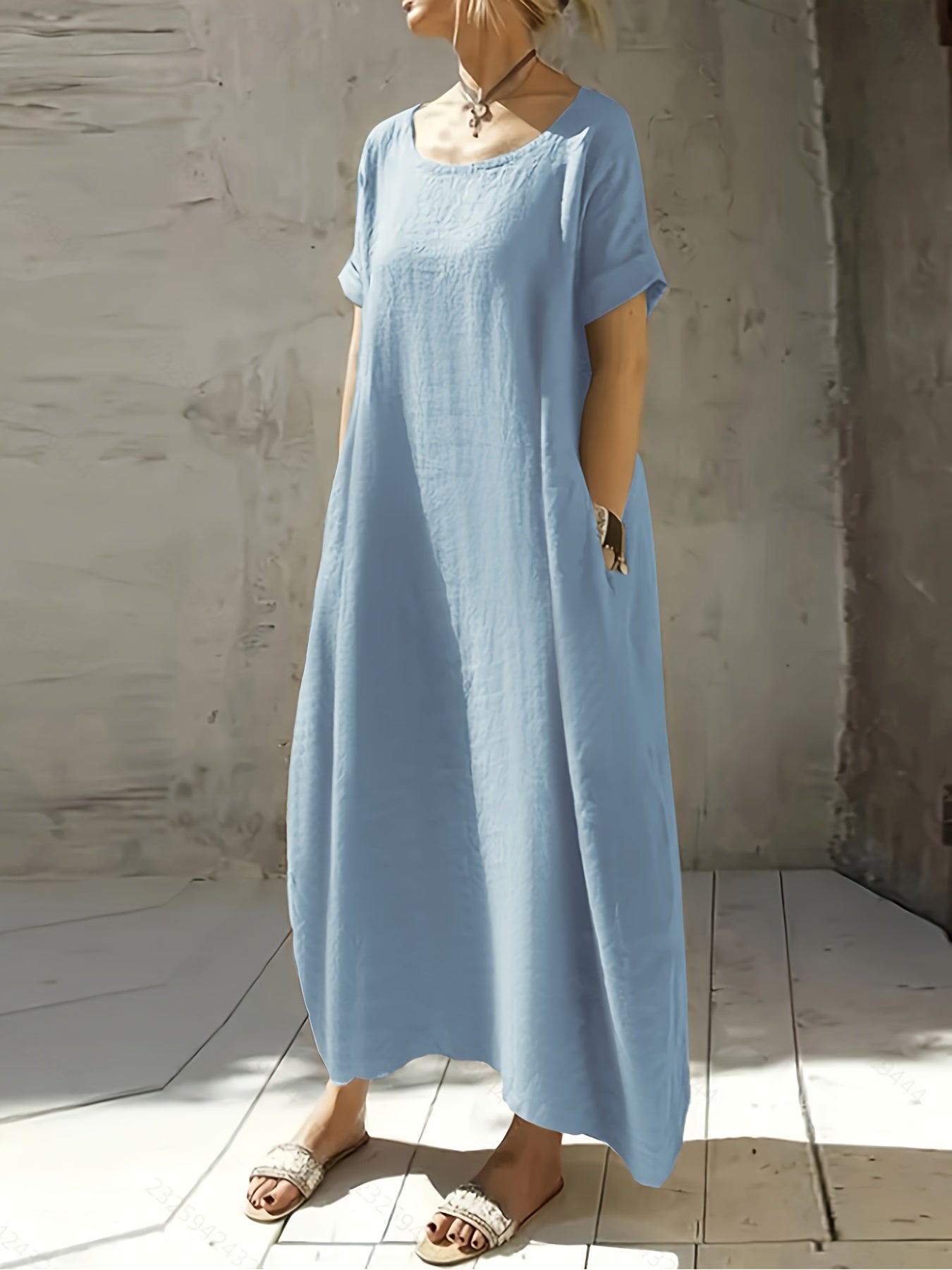Birgit™ | Casual Midikjole med Lommer