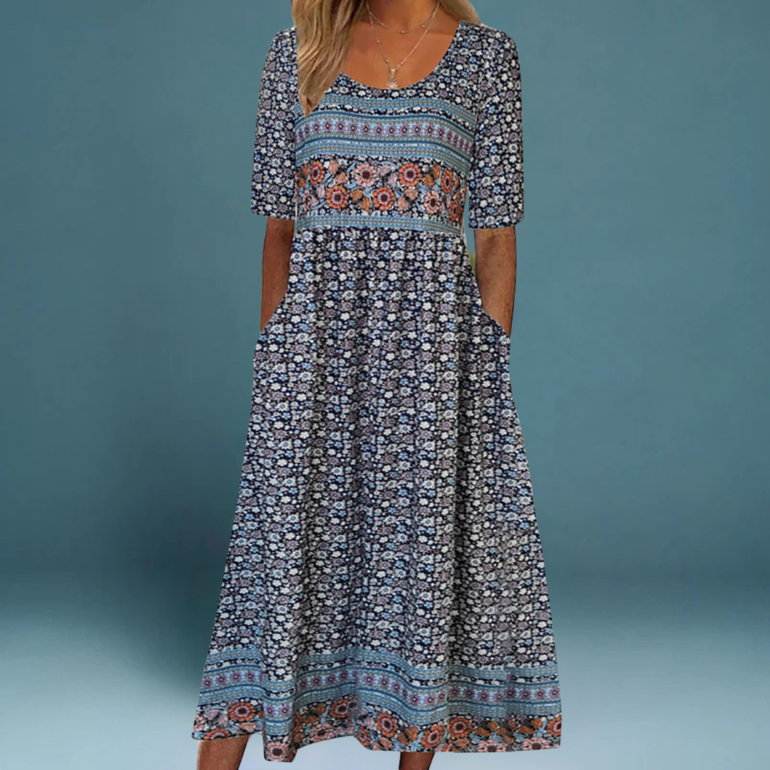 Solea™ | Boheme-inspireret sommerkjole med smukke prints