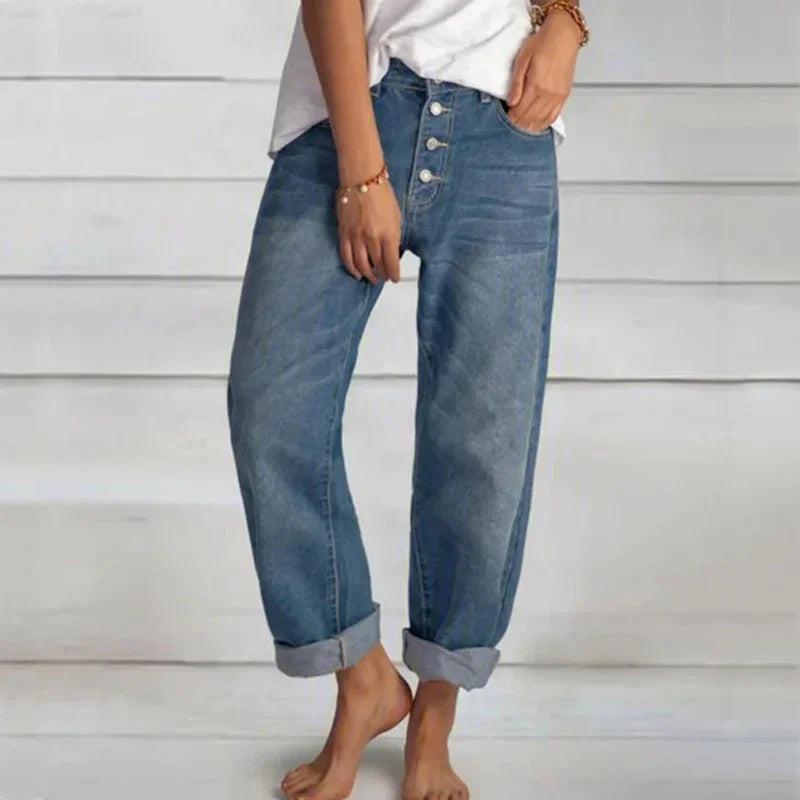 Kamilla™ | Stilfulde Løstsiddende jeans med høj talje