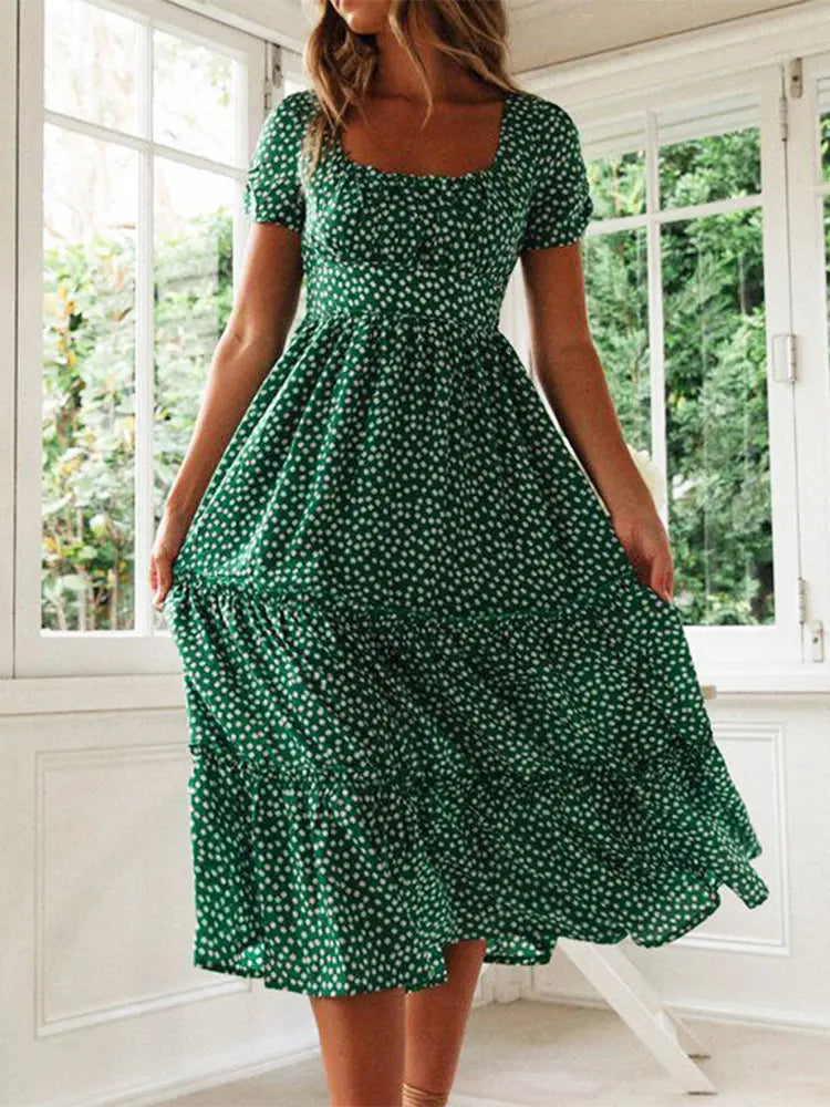 Anie™ | Vintage Sommerkjole med Romantiske Blomster