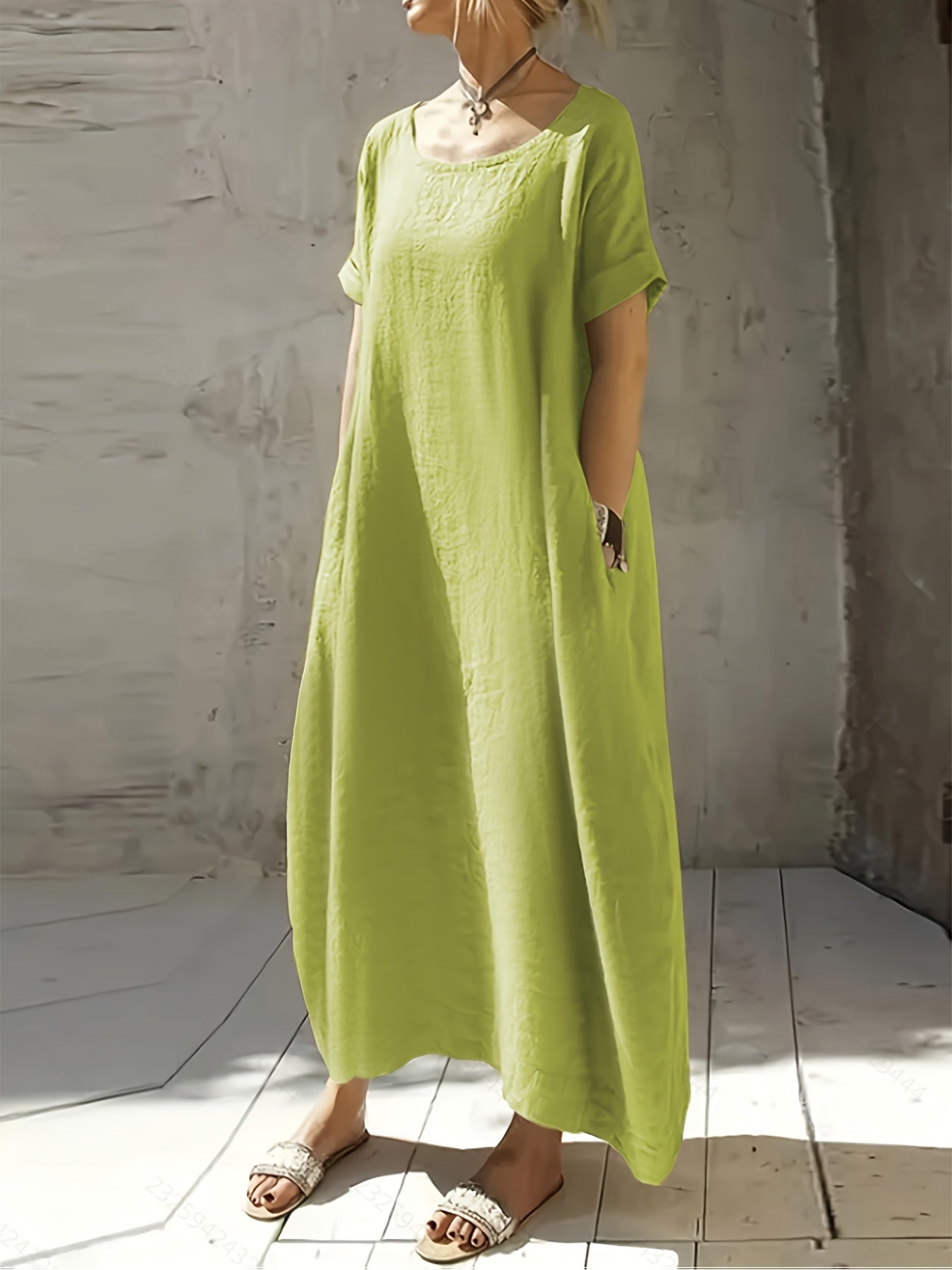 Birgit™ | Casual Midikjole med Lommer
