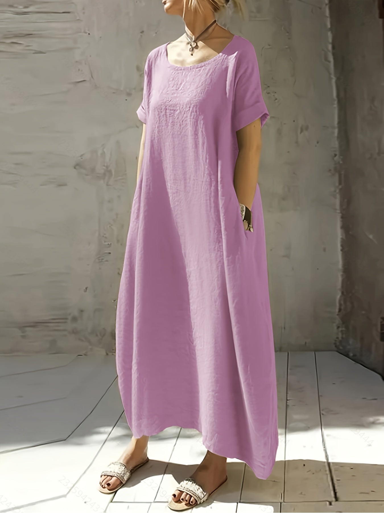 Birgit™ | Casual Midikjole med Lommer
