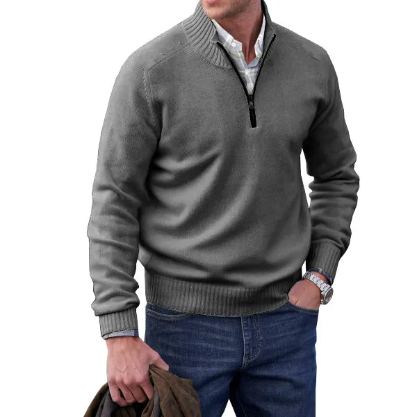 Jonas™ | kashmir-sweater med lynlås