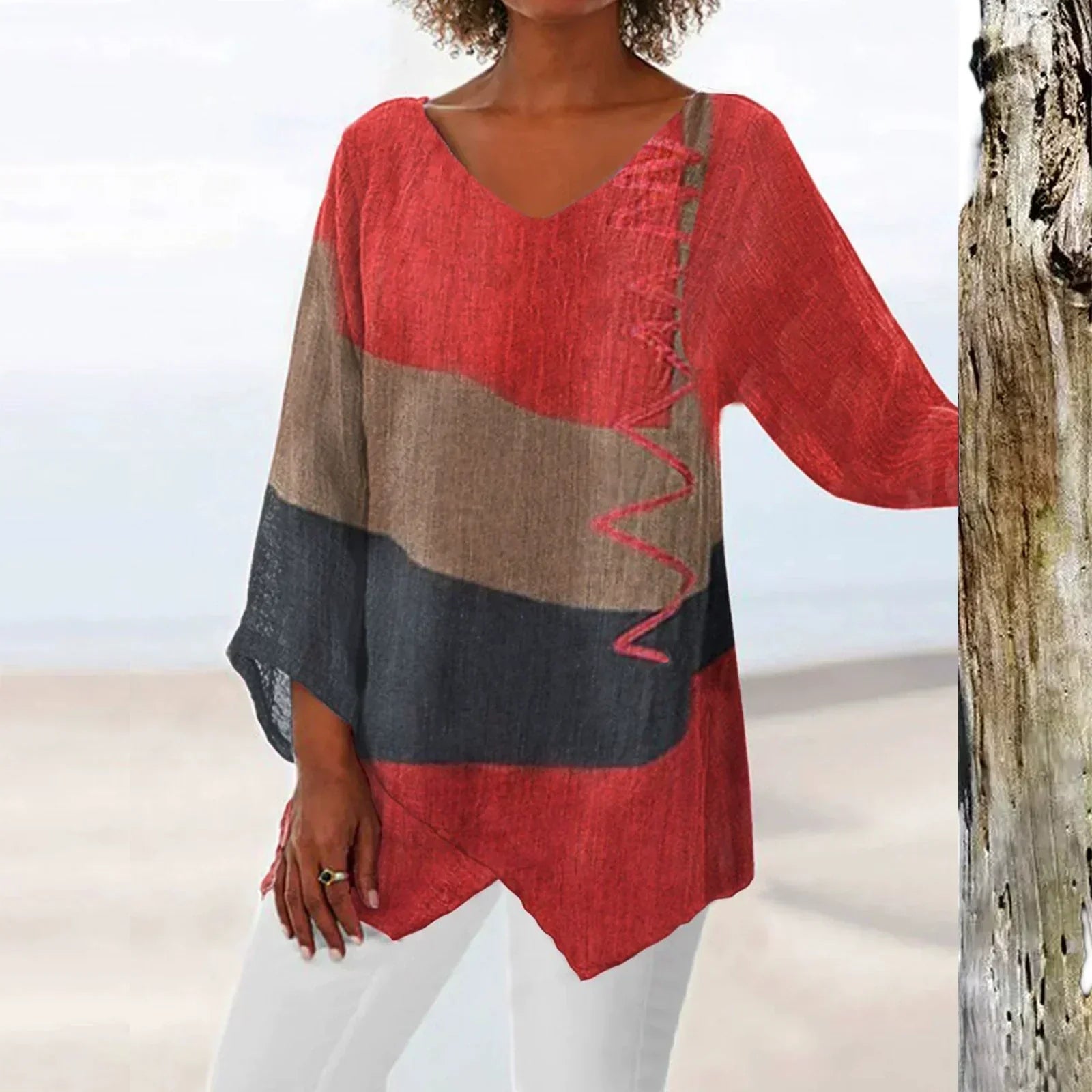 Aimée ™ | Smart Hverdagsbluse med V-Hals