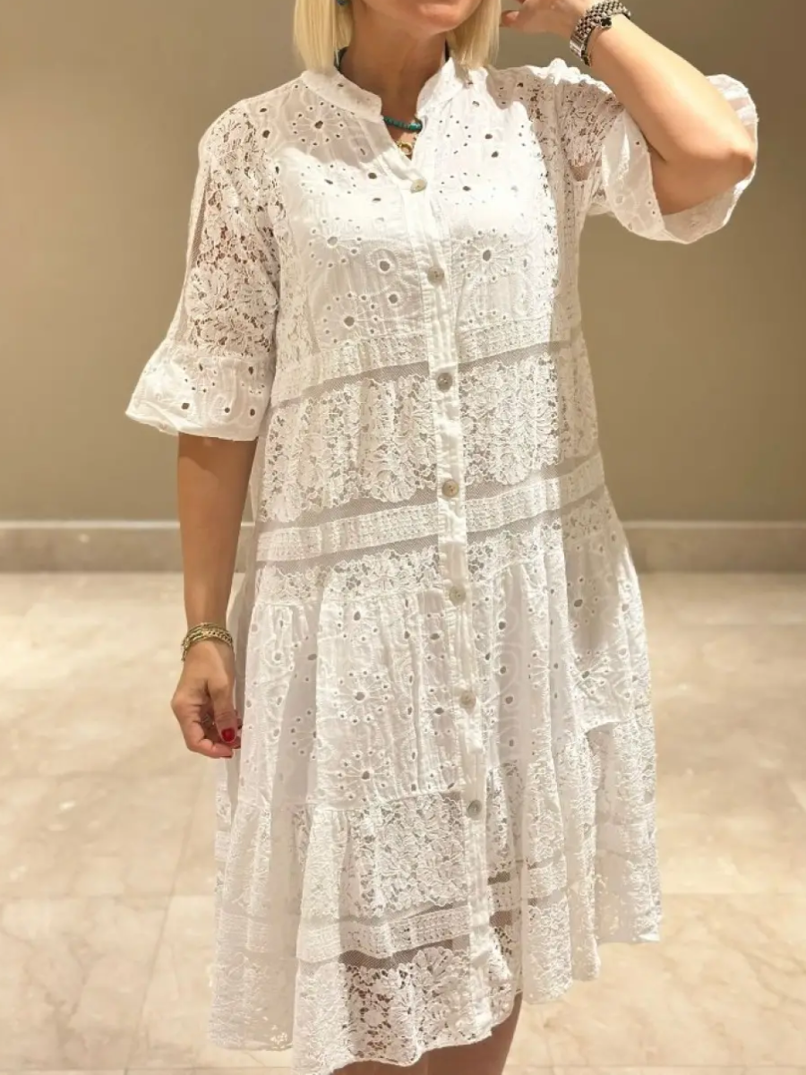 Lina™ | Elegant snøre-midi-kjole
