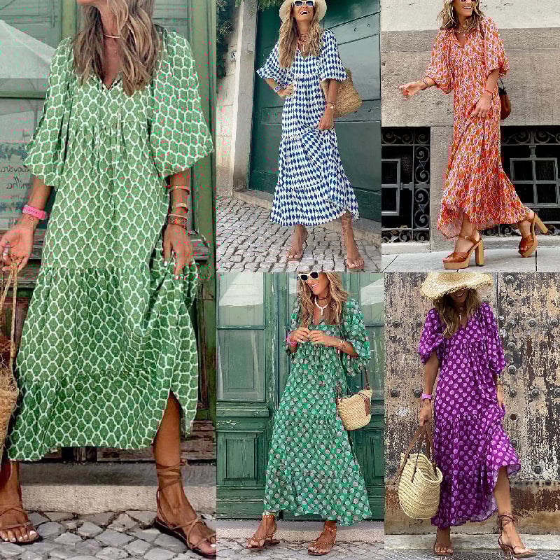 Emma™ | Blomstrende Boho Maxikjole