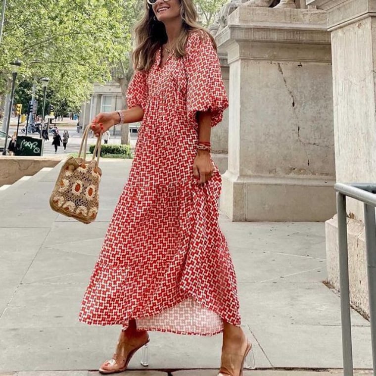 Emma™ | Blomstrende Boho Maxikjole