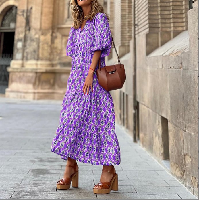 Emma™ | Blomstrende Boho Maxikjole