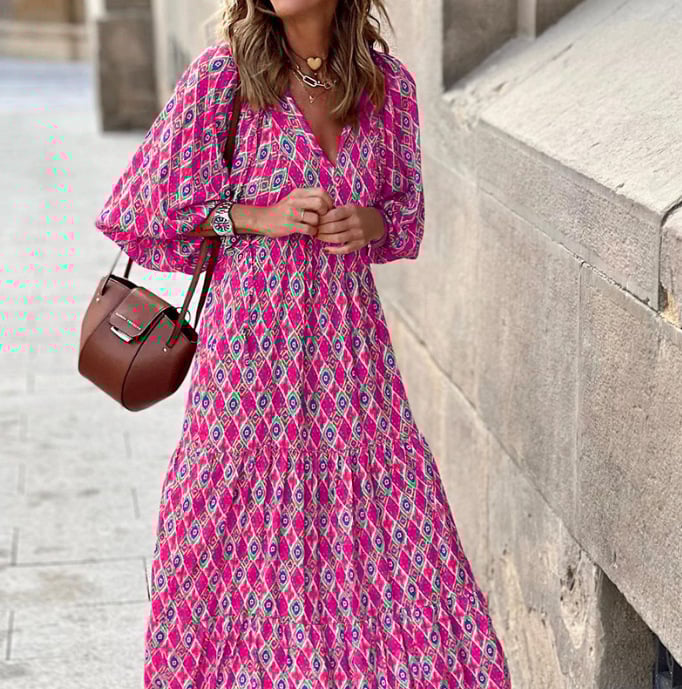 Emma™ | Blomstrende Boho Maxikjole